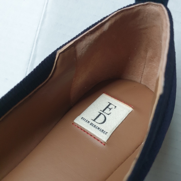 Ellen DeGeneres Lilliane Knit Heart Lagoon Bay Blue Slip-On Ballet Flats Sz 7.5 - Picture 10 of 16